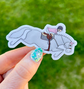 Pink Show Jumper Horse - Vinyl Sticker
